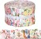 40PCS Pink Retro Floral Cotton Jelly Roll Fabric Strips – Precut Patchwork Quilting Fabric Bundle for Sewing, DIY Crafts & Spring Floral Projects (Hydrangea)